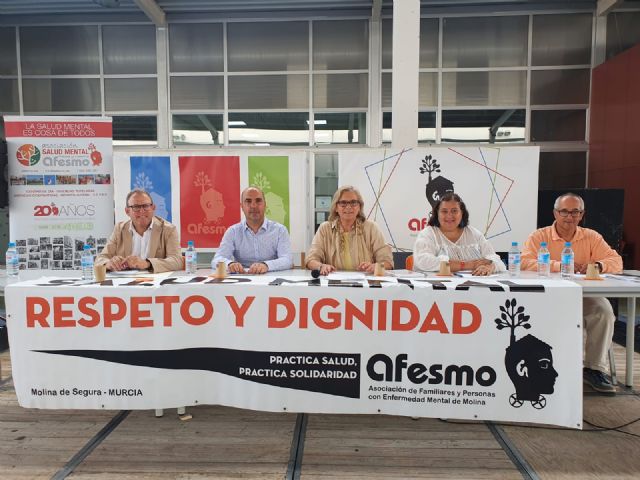 El Ayuntamiento de Molina de Segura participa en el acto conmemorativo del Día Mundial de la Salud Mental 2022, promovido por AFESMO - 1, Foto 1