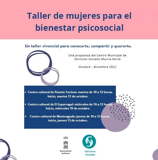 Servicios Sociales organiza tres talleres sobre gestión emocional en Puente Tocinos, Monteagudo y El Esparragal - 1, Foto 1