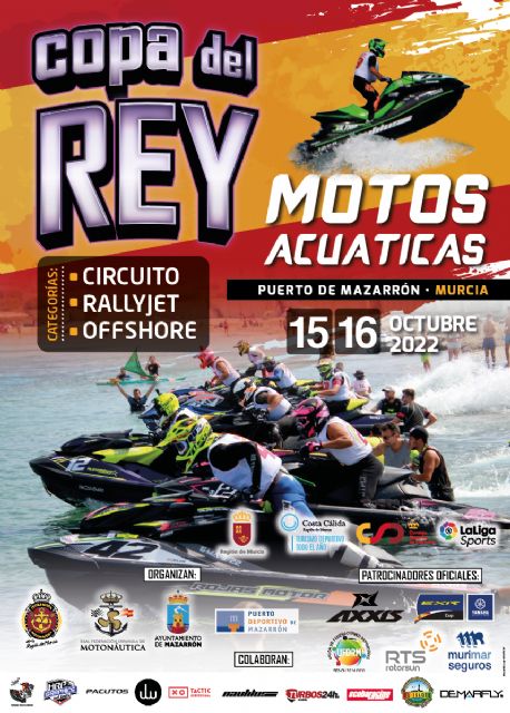 La Copa del Rey de motos acuáticas se celebrará en Mazarrón, Foto 1