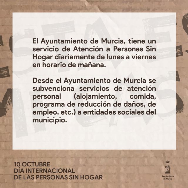 Murcia lanza una campaña en redes sociales para sensibilizar a la ciudadanía sobre la realidad de las personas sin hogar - 2, Foto 2