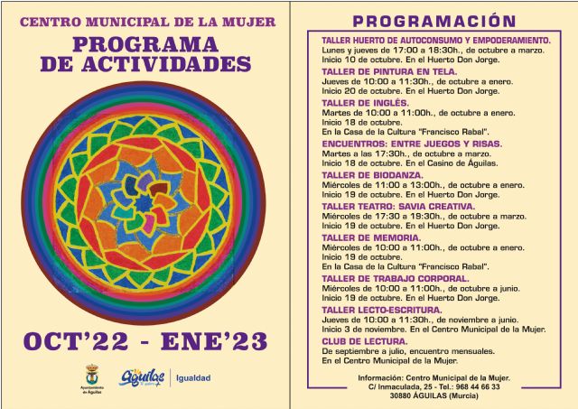 La Concejalía de Igualdad presenta el programa de talleres de otoño - 1, Foto 1