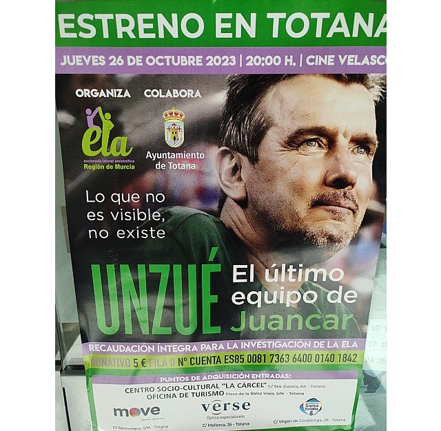 El próximo 26 de octubre se estrena en Totana el documental “El último equipo de Juancar”, del ex futbolista Juan Carlos Unzué, para recaudar fondos destinados a la investigación de la ELA, Foto 4