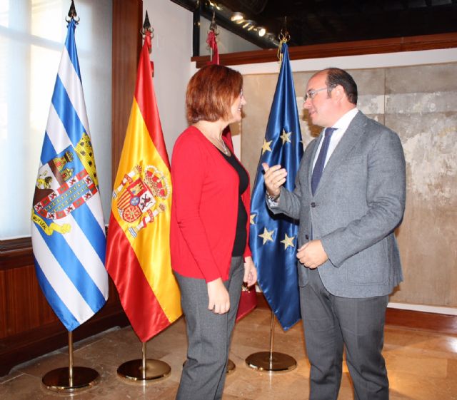 El jefe del Ejecutivo regional se reúne con la alcaldesa de Jumilla y el presidente de la Junta Central de Hermandades de Semana Santa de este municipio - 1, Foto 1