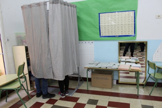 La participación de electores en Totana en las generales asciende al 54,07%, a las 18:00 horas (Segundo Avance Oficial de Participación)