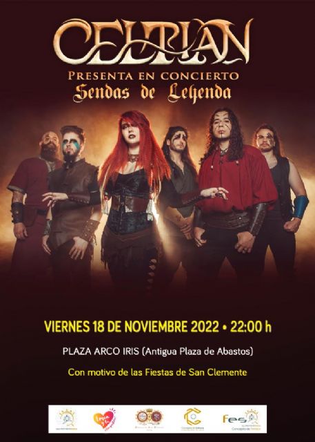 El grupo 'Celtian' actuará en Lorca el 18 de noviembre, en la Plaza Arcoiris, dentro del programa de actos para conmemorar San Clemente - 1, Foto 1