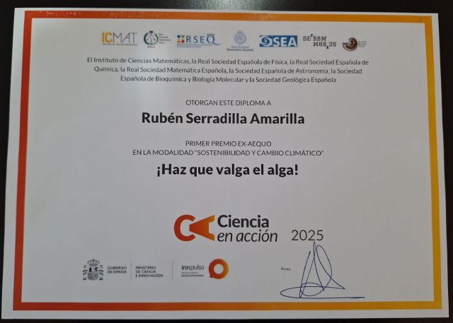 El IES Sanje gana el Primer Premio en Ciencia en Acción 2025 con su proyecto “Haz que valga el alga” - 3, Foto 3