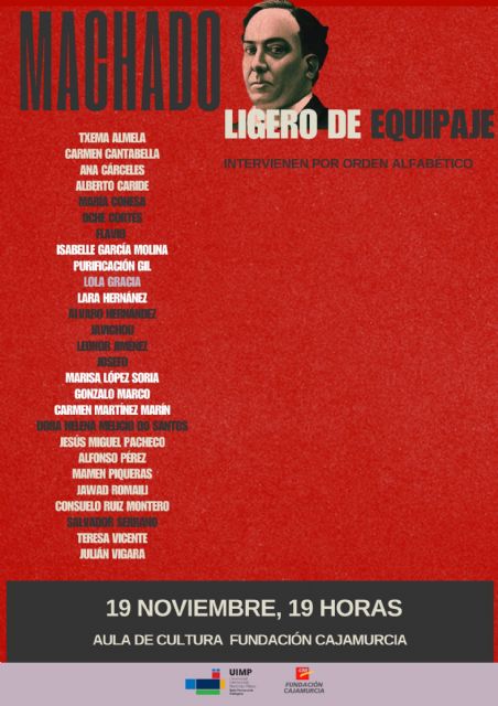 El Aula de Cultura acoge el homenaje a Machado Ligero de Equipaje el próximo 19 de noviembre - 2, Foto 2