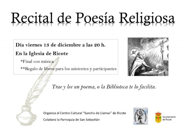 Recital de poesía religiosa en Ricote - 1, Foto 1