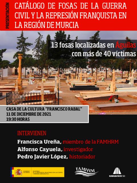 Presentación en Águilas del Catálogo de fosas de la guerra civil y la represión franquista en la Región de Murcia - 1, Foto 1