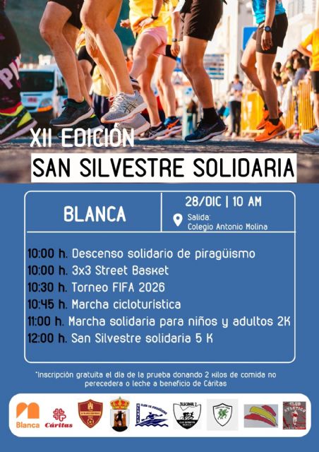 El Ayuntamiento de Blanca presenta la XII Edición de la San Silvestre solidaria del municipio - 1, Foto 1