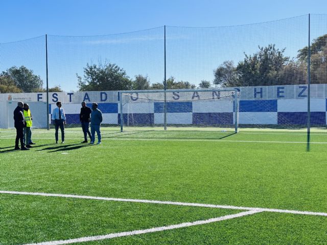 Avanzan a buen ritmo las obras de remodelación del Estadio Municipal Sánchez Cánovas con la reparación del vallado perimetral y la sustitución del césped - 2, Foto 2