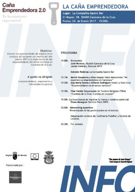 'La caña emprendedora' abre su edición de 2017 el 24 de enero en Caravaca de la Cruz - 1, Foto 1