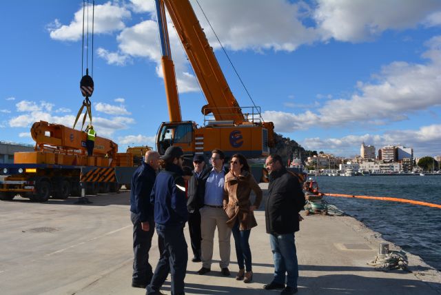 Ya se han instalado las grúas de gran tonelaje necesarias para el reflote del Penélope - 1, Foto 1