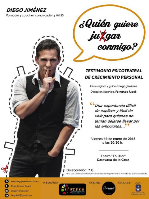 El teatro Thuillier de Caravaca acoge el viernes 19 de enero la charla motivacional 'Quién quiere ju(z)gar conmigo' - 1, Foto 1