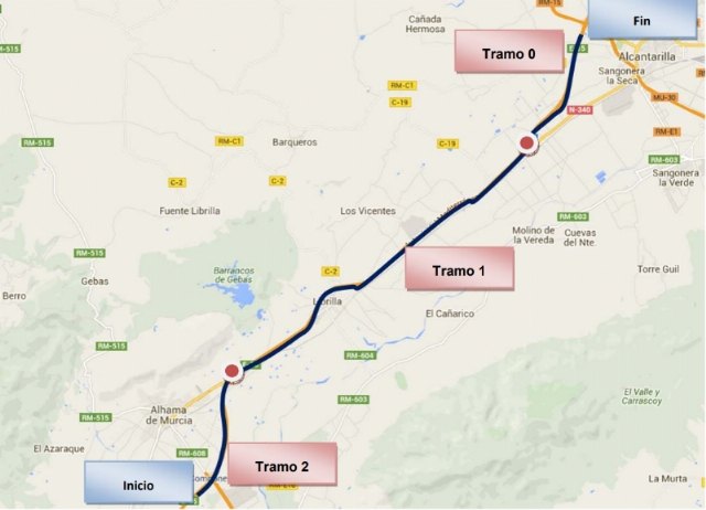 Alhama y Alcantarilla, unidas por un tercer carril en la A-7, Foto 1