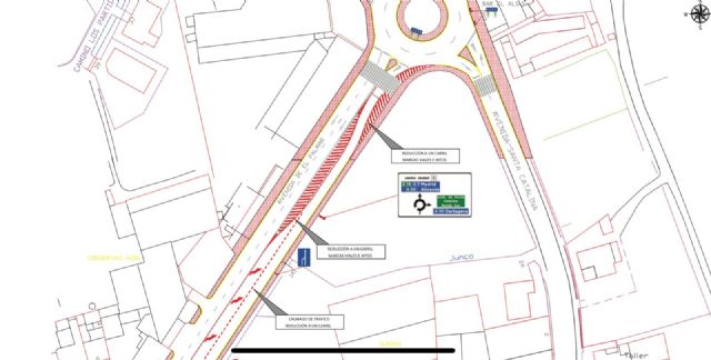 Comienzan los trabajos que incrementarán la seguridad de la rotonda de la avenida de El Palmar - 2, Foto 2
