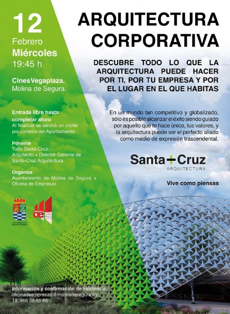 La Oficina Municipal de Empresas de Molina de Segura prosigue el miércoles 12 de febrero con la segunda conferencia del ciclo Febrero, mes de las charlas empresariales, titulada Arquitectura Corporativa - 1, Foto 1