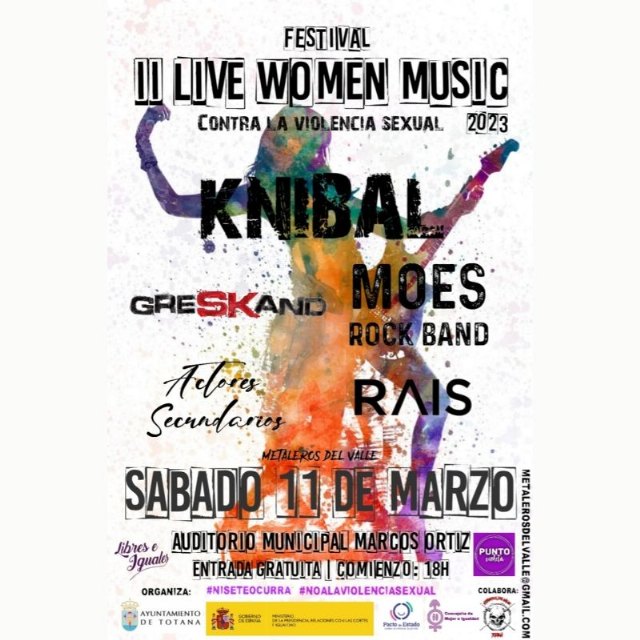 El próximo 11 de marzo se celebrará el Festival II Live Women Music 2023 contra la Violencia Sexual