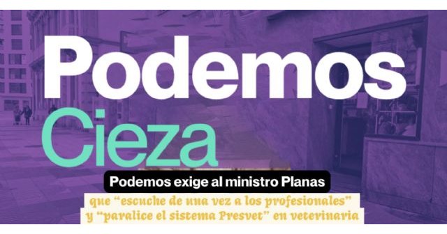Podemos-Cieza se solidariza con la reivindicación de los veterinarios, contrarios a la aplicación del sistema Presvet - 1, Foto 1