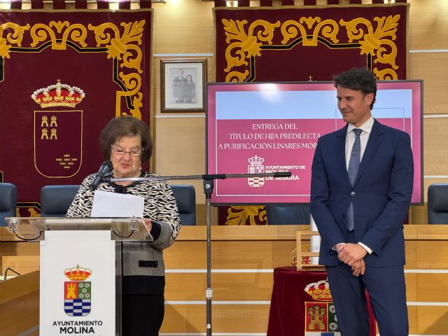 Reconocimiento de Molina de Segura a la trayectoria profesional y personal de Purificación Linares Moreno con la entrega del título de Hija Predilecta de la ciudad - 5, Foto 5