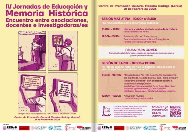 Lorquí acoge las IV jornadas de Memoria Histórica dedicadas a la importancia de la ense&ntilde;anza en la era de la digitalización - 2, Foto 2