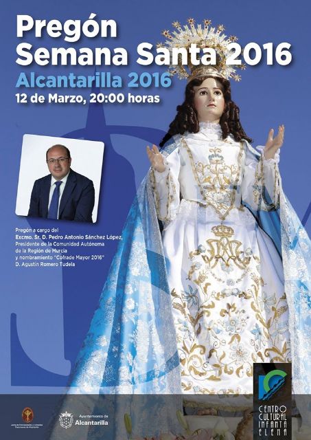 El Presidente de la Comunidad pregonará mañana la Semana Santa de alcantarilla - 1, Foto 1