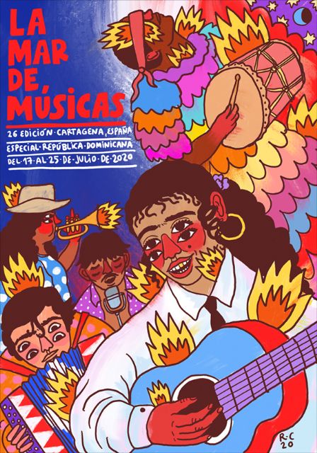 El ilustrador Ricardo Cavolo impregna con su potente y reconocida iconografía el cartel de La Mar de Músicas de Cartagena - 1, Foto 1