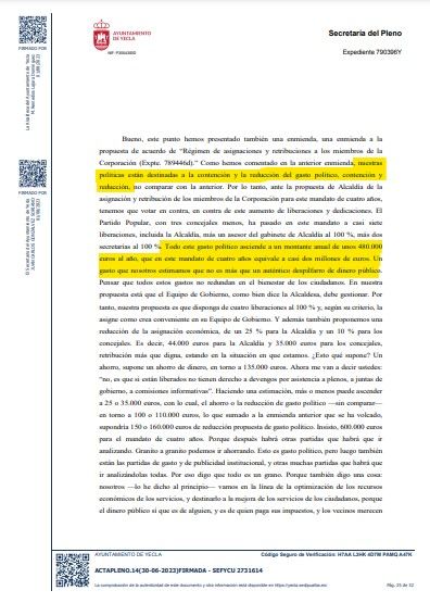 Asun Molina: “El aumento del gasto por la boda PP-VOX no incluye el salario al 100% del ‘wedding planner’ de Remedios Lajara” - 2, Foto 2