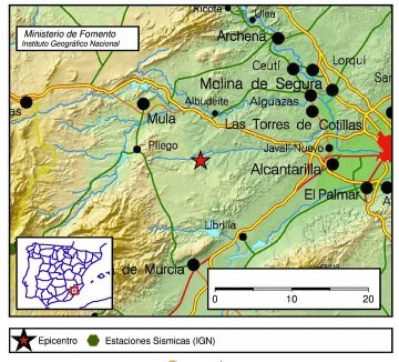 El 112 ha recibido una decena llamadas de distintos municipios de la región informando de un movimiento sísmico, que ha sido sentido en Totana, Foto 1