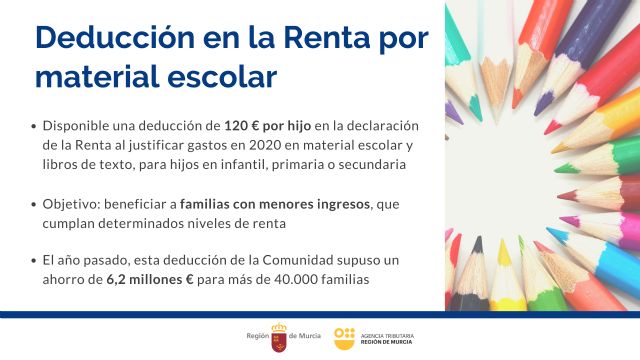 Las familias con menores ingresos se ahorrarán 120 euros por hijo en la Renta al justificar gastos en material escolar - 1, Foto 1
