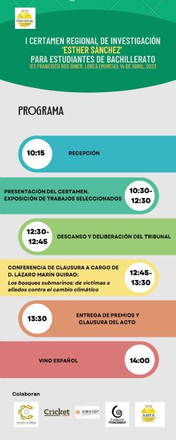 El Ayuntamiento de Lorca colabora con el IES Francisco Ros Giner en la celebración del I Certamen de Investigación 'Esther Sánchez' para alumnos de Bachillerato - 3, Foto 3