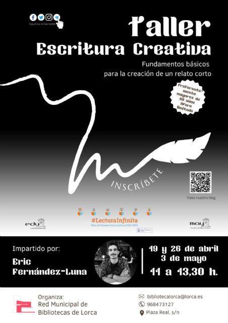 La Red Municipal de Bibliotecas programa el 'Taller de Escritura Creativa. Fundamentos básicos para la creación de un relato corto' el 19 y 26 de abril, y el 3 de mayo - 1, Foto 1