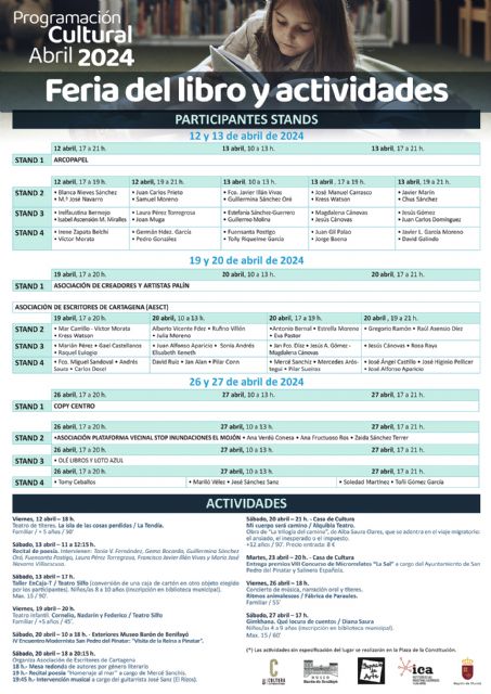 San Pedro del Pinatar celebra el mes del libro con autores, teatro y actividades para todos los públicos - 1, Foto 1