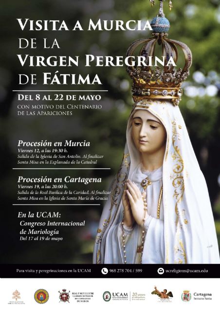 La Virgen Peregrina de Fátima recorrerá mañana las calles de la ciudad de Murcia - 2, Foto 2