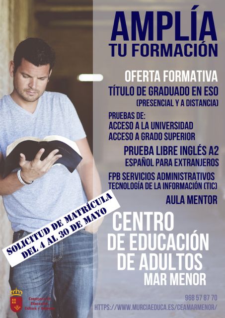 Abierto el plazo de matrícula del Centro de Educación de Adultos de Torre Pacheco - 1, Foto 1