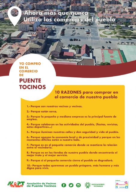 Los vecinos de Puente Tocinos animan a apoyar el comercio local - 1, Foto 1