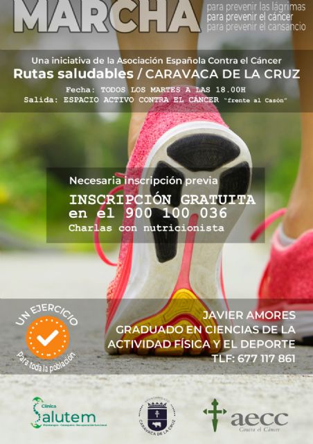 La delegación en Caravaca de la Asociación Española contra Cáncer inicia las 'Rutas Saludables' y ofrece servicios de asesoramiento social y atención psicológica - 3, Foto 3