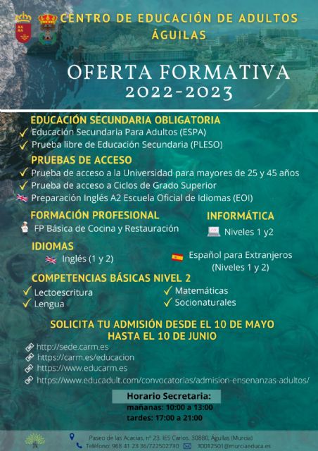 Ya está abierto el plazo de solicitud de matrícula en el Centro de Educación de Adultos - 2, Foto 2