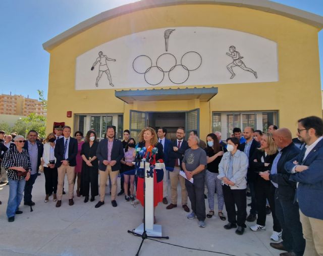 El gimnasio del Instituto José Ibáñez Martín reinaugurado tras la culminación del proceso de recuperación de los daños causados por los terremotos de 2011 - 1, Foto 1