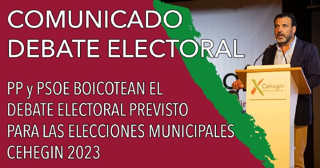 XCehegin denuncia que PP y PSOE boicotean el debate electoral previsto para las elecciones municipales - 1, Foto 1