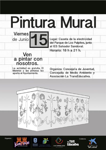 Jornada en familia para pintar un gran mural en el parque de Los Pulpites - 1, Foto 1