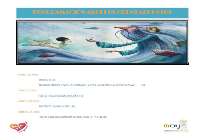 La Concejalía de Política del Mayor recupera la actividad de los Abuelos Cuentacuentos con una programación de visitas a colegios, guarderías y residencias - 1, Foto 1