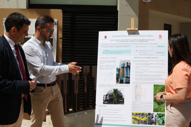 La Comunidad subvenciona el jardín vertical del edificio Cazadores de Yecla para la mejora de su envolvente y la biodiversidad - 2, Foto 2