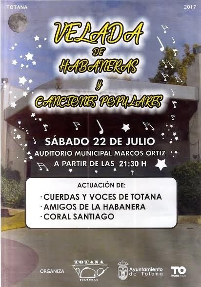 The Evening of Habaneras and Popular Songs will be held on July 22 in the auditorium of the municipal park "Marcos Ortiz", Foto 2