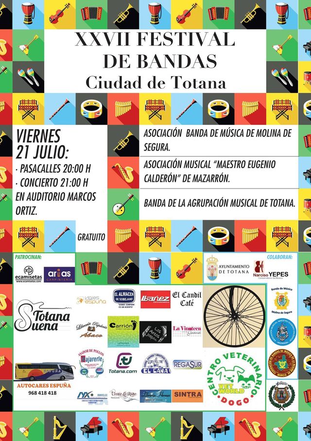 The XXVII Festival of Bands "Ciudad de Totana" will take place on July 21, Foto 2