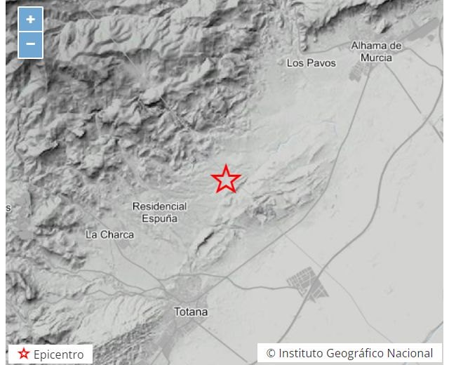 Un terremoto de 2,1 se deja sentir en Totana, Foto 1