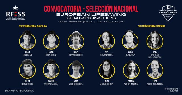 Convocada la Selección nacional júnior que disputará en Polonia el Campeonato de Europa de salvamento y socorrismo - 1, Foto 1