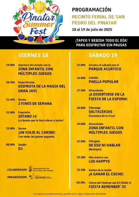 Pinatar Summer Fest regresa al Recinto Ferial con dos días repletos de diversión - 2, Foto 2