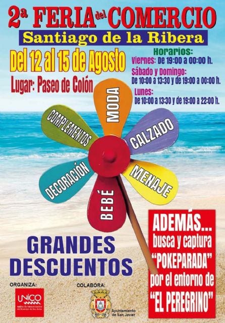 El paseo Colón acoge del 12 al 15 de agosto la II Feria del Comercio de Santiago de la Ribera con Pokeparada incluida - 1, Foto 1