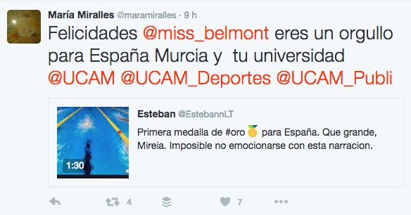 Seguimiento histórico al oro de Mireia Belmonte y a otros deportistas de la UCAM como Maialen Chourraut, Carolina Marín y Miguel Ángel López - 2, Foto 2